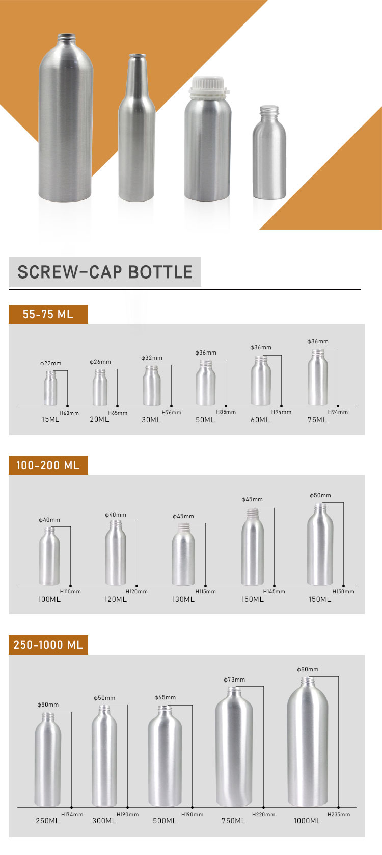 Dropper Aluminum Bottle