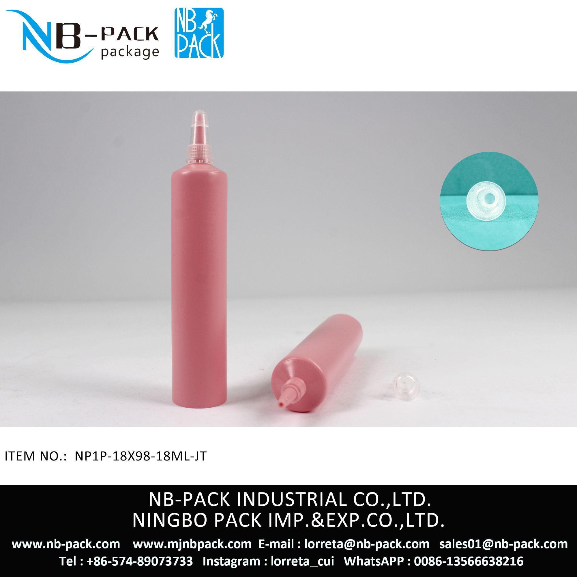 18ml Plastic Soft Cosmetic Tube