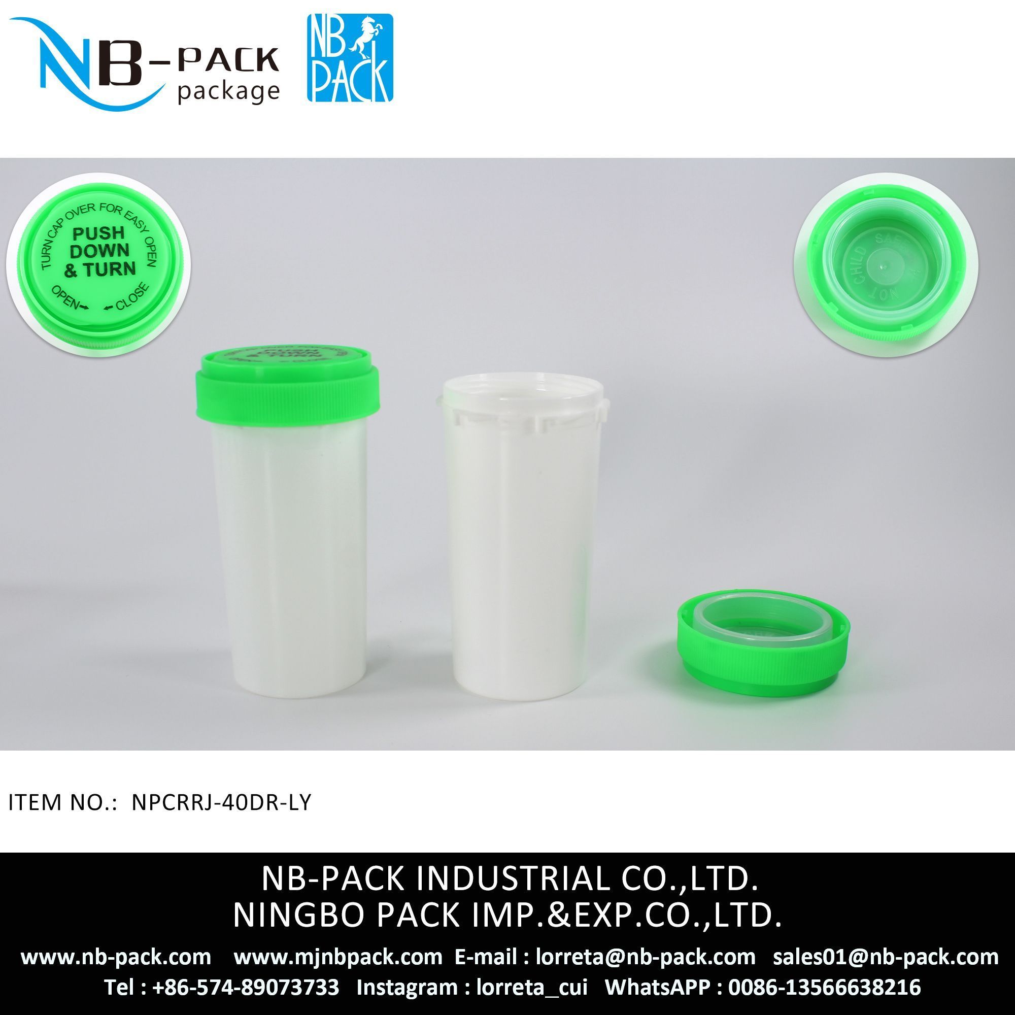 40DR Plastic Reversible Cap Vial