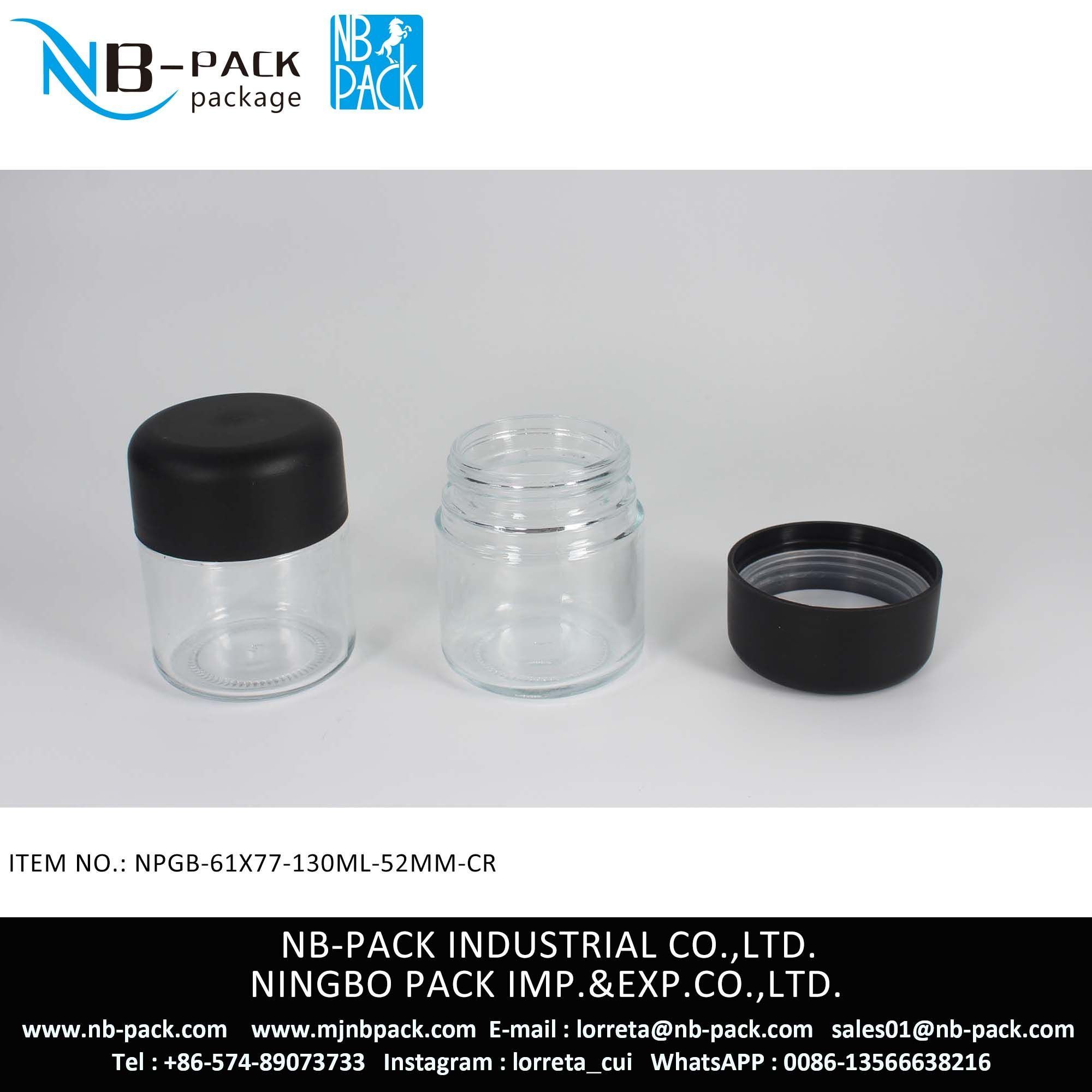 130ml Child Resistant Glass Jar