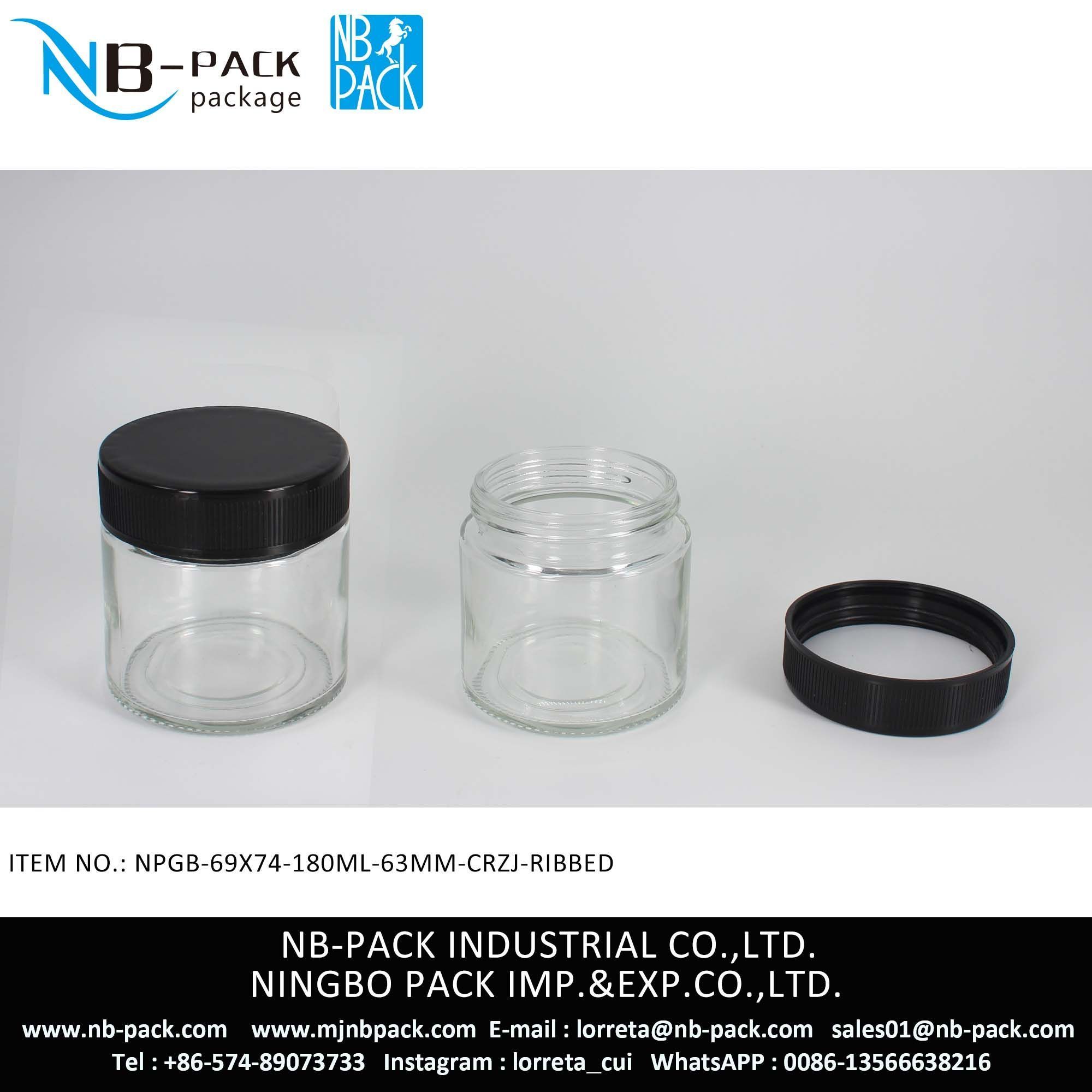 180ml Child Resistant Glass Jar